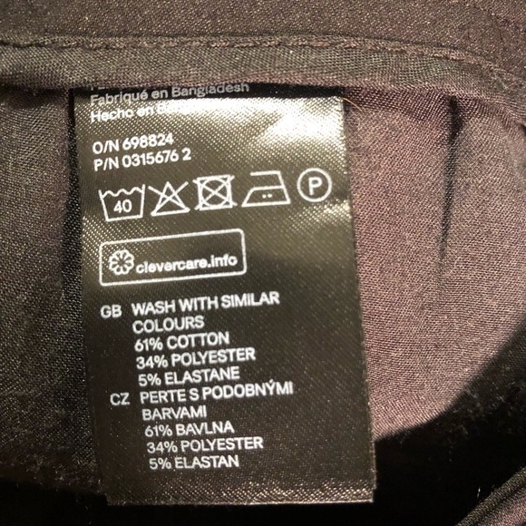 H&M Women’s Black Ankle Pants Size 10 - Picture 2 of 7
